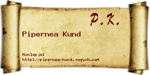 Pipernea Kund névjegykártya